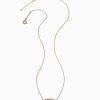 Kendra Scott Necklaces | Elisa 14K Yellow Gold Open Frame Pendant Necklace In White Diamond