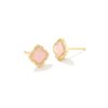 Kendra Scott Earrings | Mallory Gold Stud Earrings In Rose Quartz