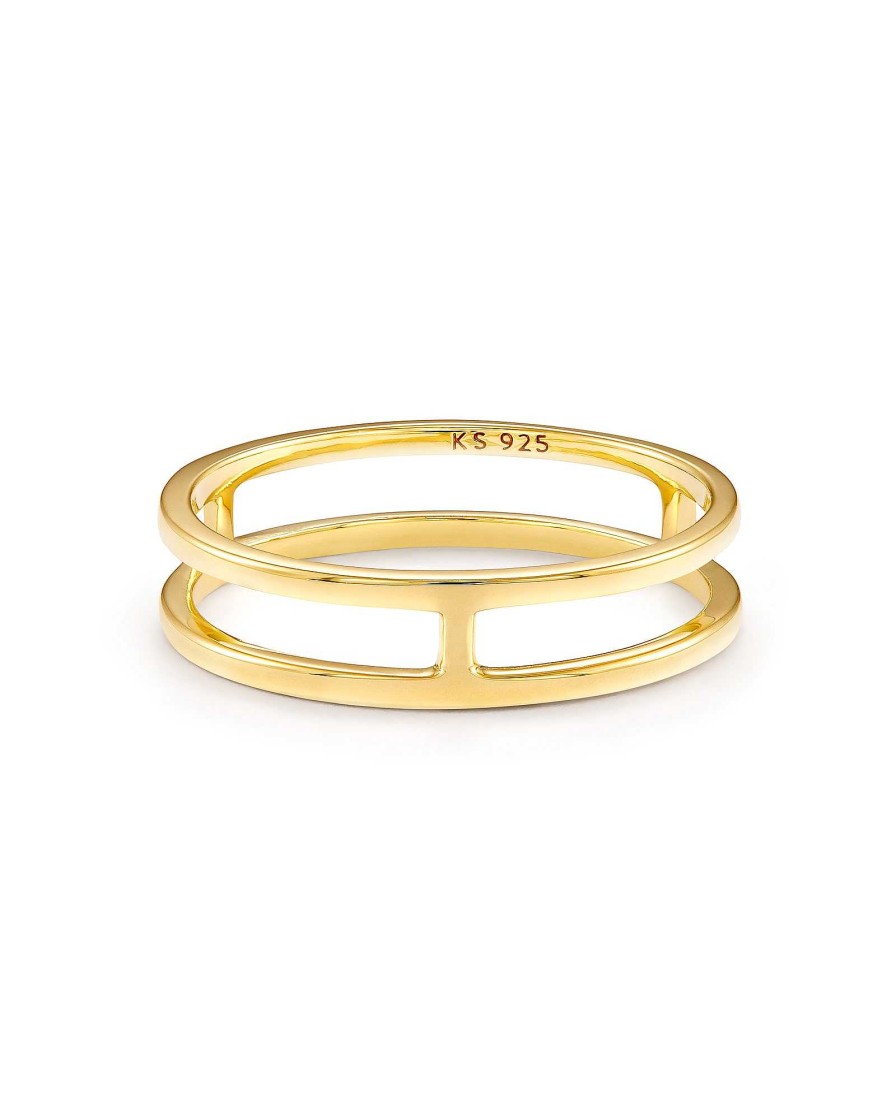 Kendra Scott Rings | Bennett Double Band Ring In 18K Yellow Gold Vermeil