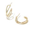 Kendra Scott Earrings | Caroline 14K Yellow Gold Hoop Earrings In White Diamond