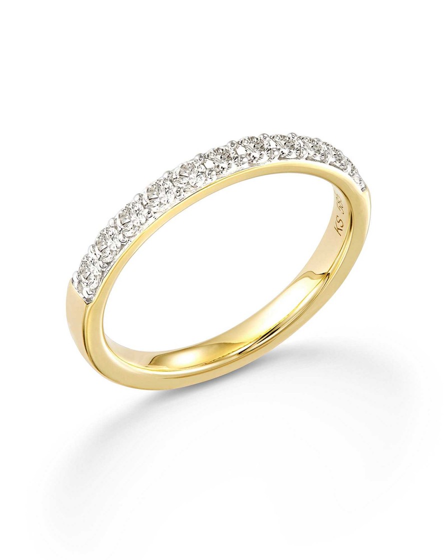 Kendra Scott Rings | Raleigh 14K Yellow Gold Band Ring In White Diamond