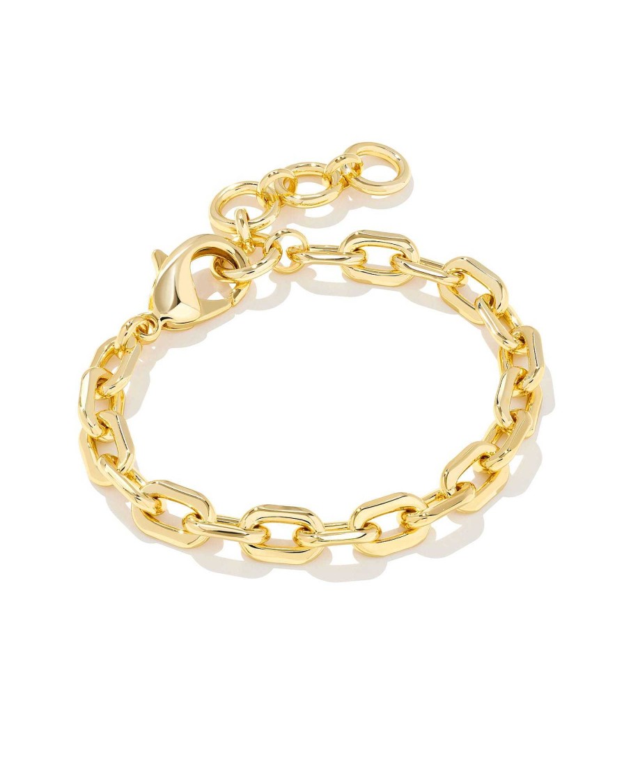 Kendra Scott Bracelets | Korinne Chain Bracelet In Gold