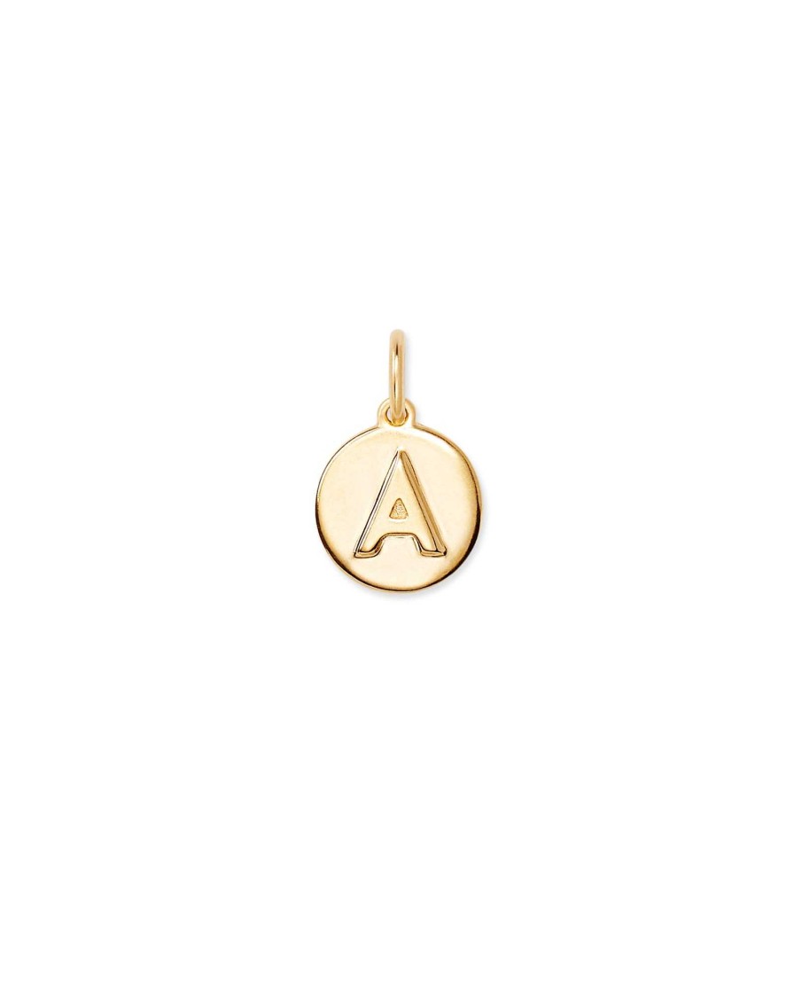 Kendra Scott Demi-Fine Jewelry | Letter A Coin Charm In 18K Gold Vermeil