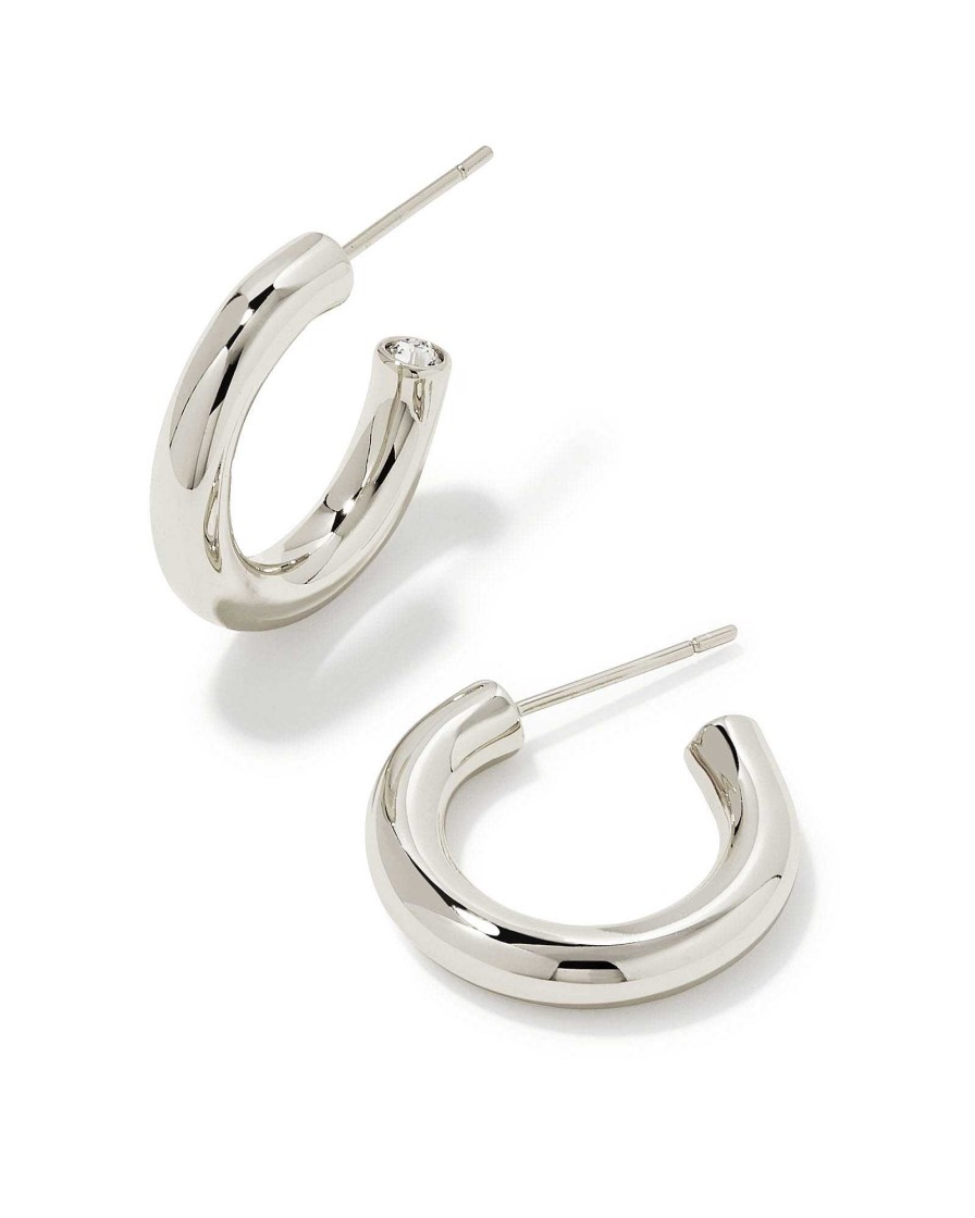 Kendra Scott Earrings | Colette Huggie Earrings In Silver