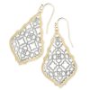 Kendra Scott Earrings | Addie Gold Drop Earrings In Silver Filigree Mix