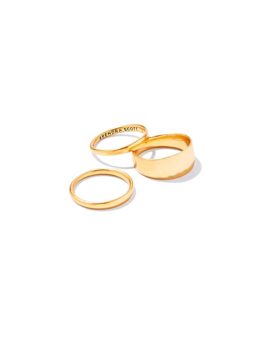 Kendra Scott Rings | Terra Ring Set Of 3 In Vintage Gold