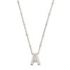 Kendra Scott Necklaces | Letter A Pendant Necklace In Silver