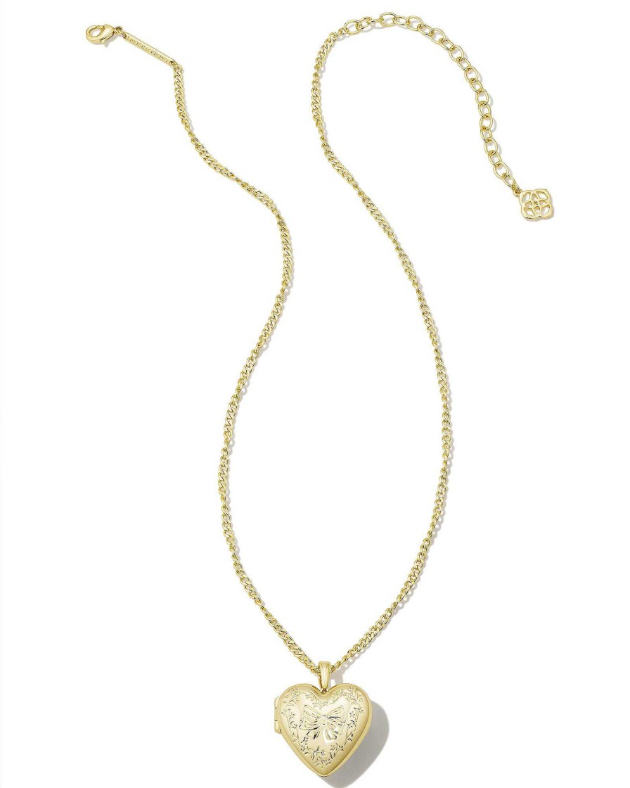 Kendra Scott Necklaces | Kendra Scott X Loveshackfancy Locket Necklace In Gold