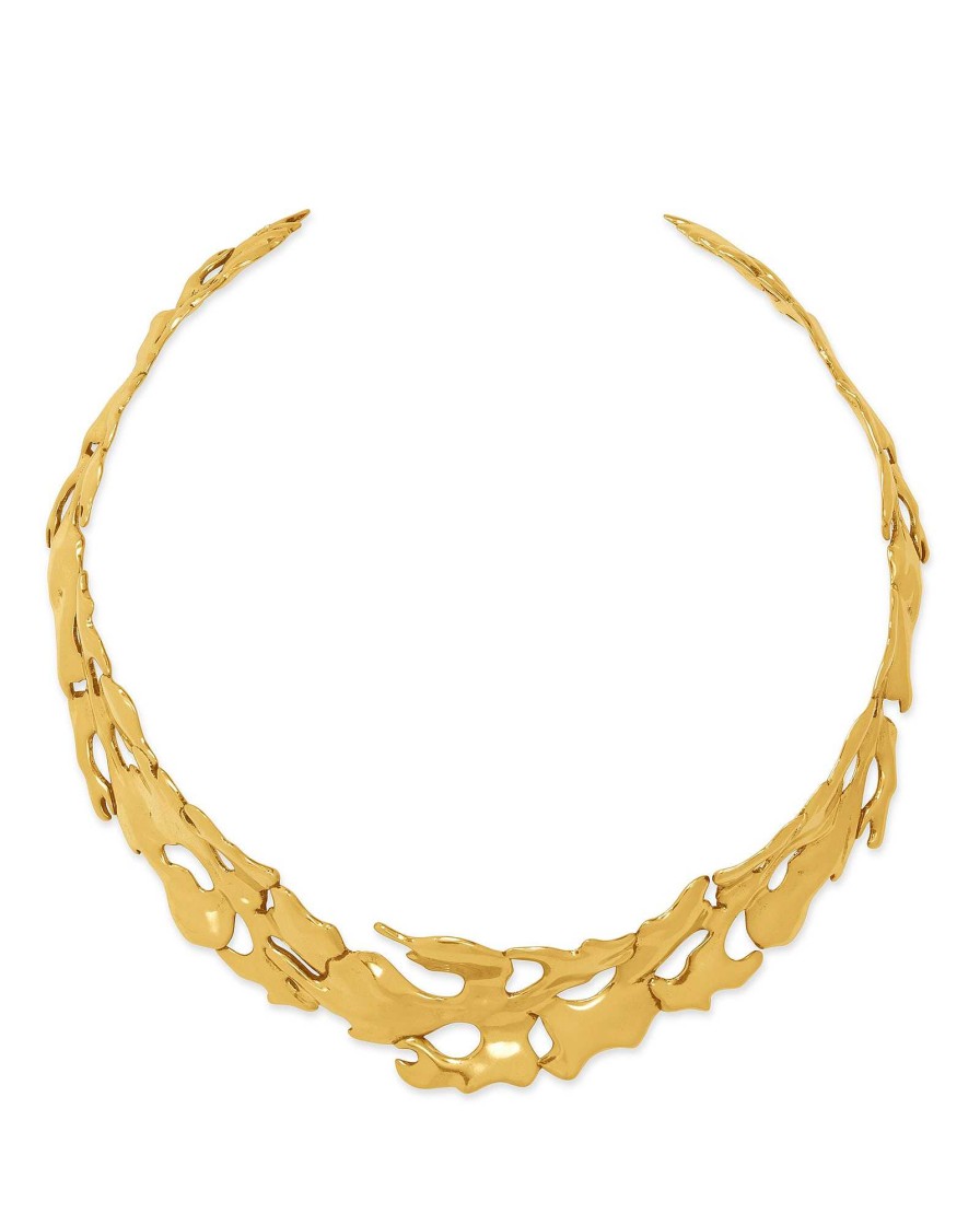 Kendra Scott Necklaces | Savannah Collar Necklace In Vintage Gold