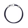 Kendra Scott Men'S | Kenneth Oxidized Sterling Silver Corded Bracelet In Navy