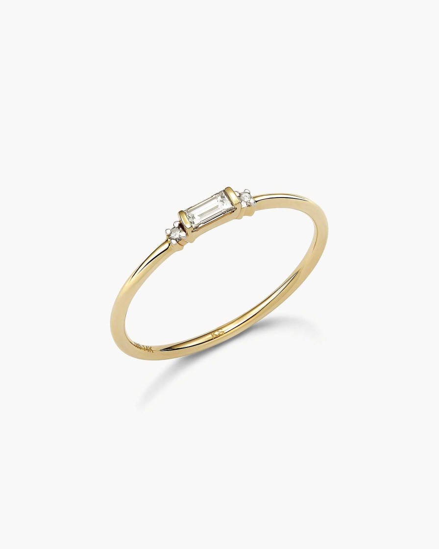 Kendra Scott Rings | Maria 14K Yellow Gold Band Ring In White Diamond