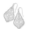 Kendra Scott Earrings | Addie Silver Drop Earrings In Silver Filigree Mix