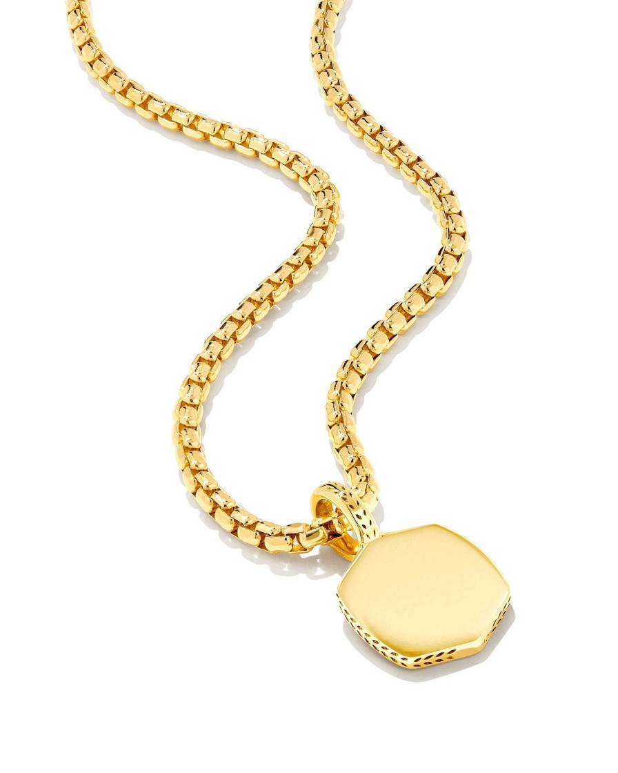 Kendra Scott Necklaces | Davie Metal Charm Necklace In 18K Gold Vermeil