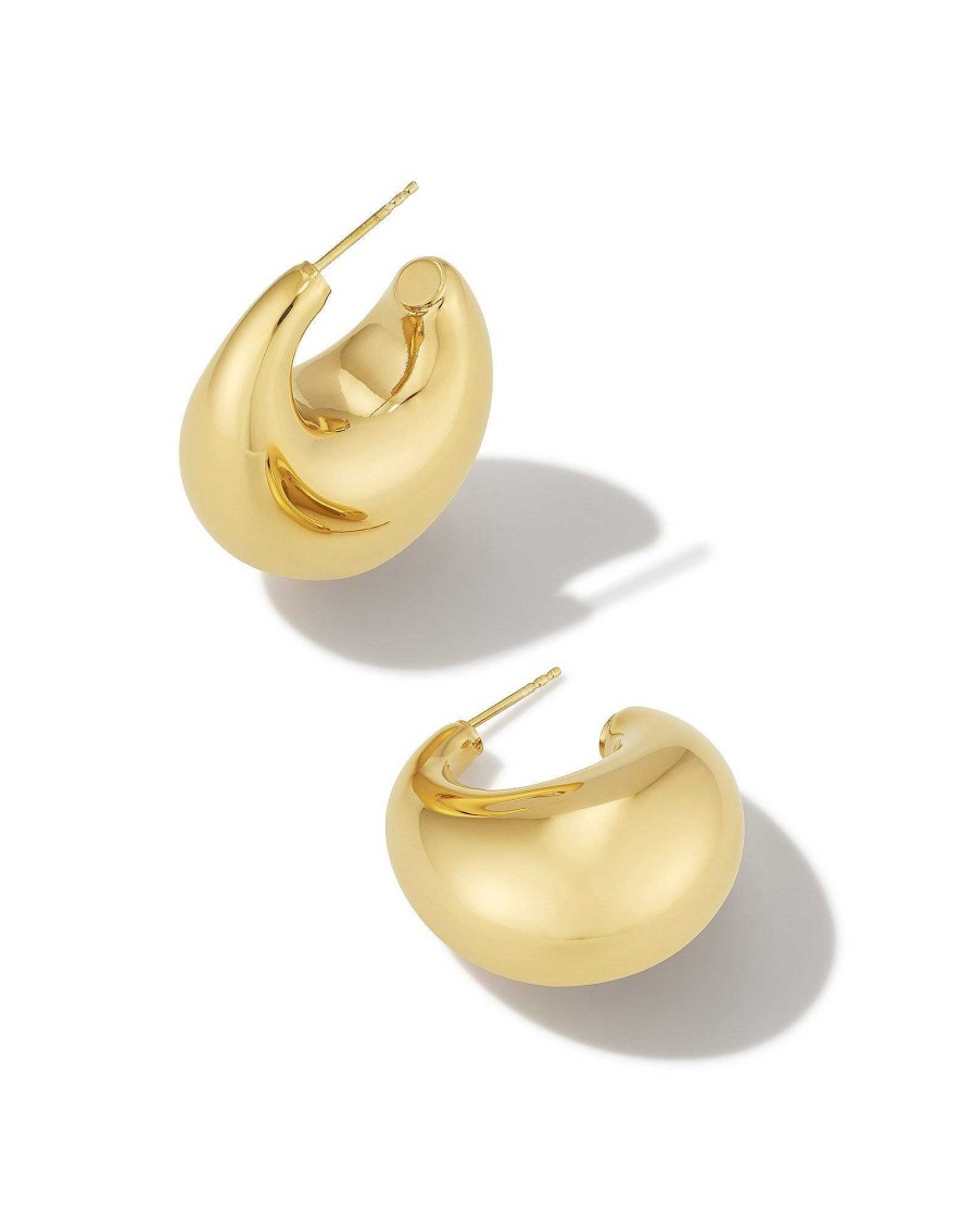 Kendra Scott Earrings | Raylyn Hoop Earrings In 18K Gold Vermeil