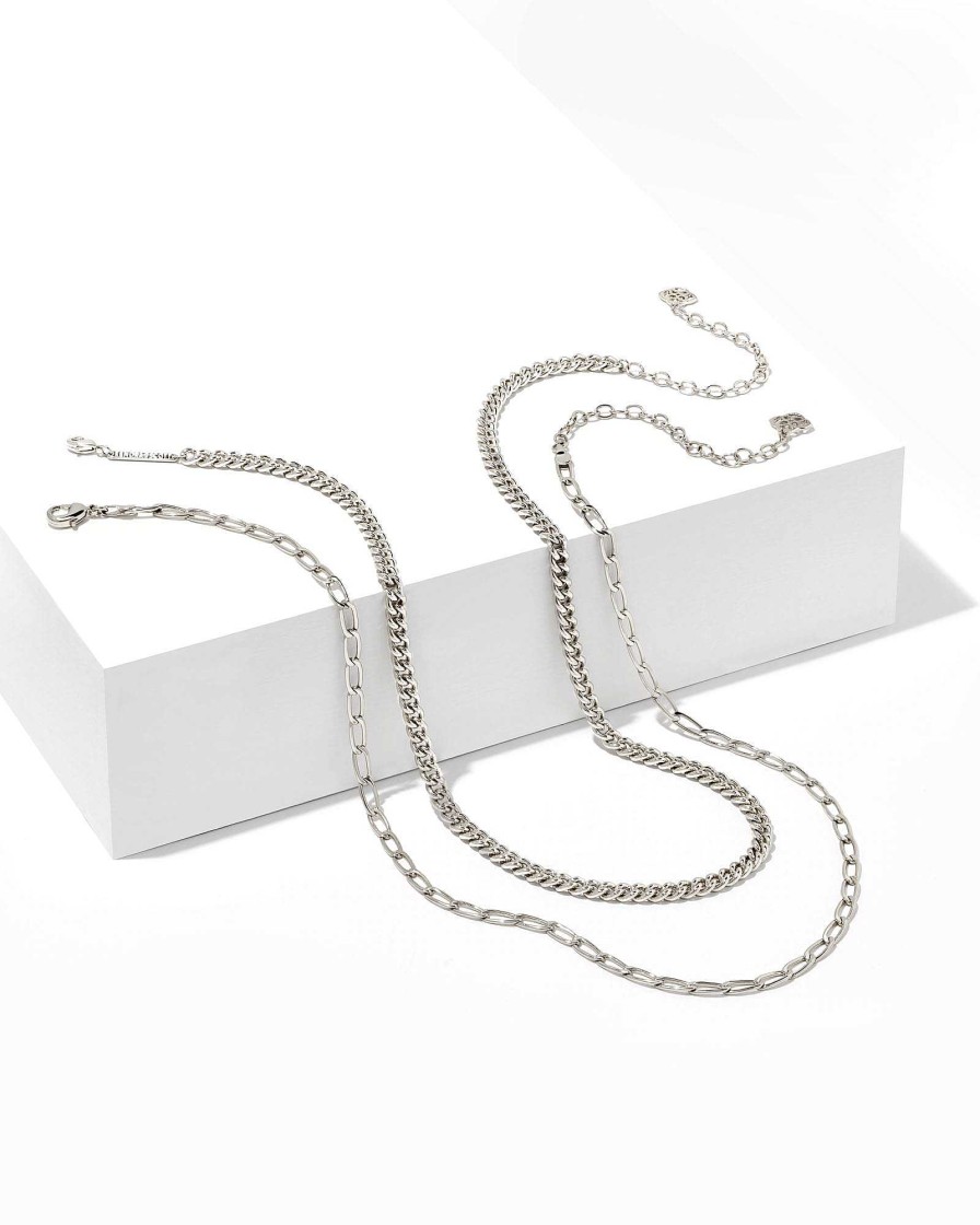 Kendra Scott Necklaces | Set Of 2 Chain Necklace Layering Set In Mixed Metal