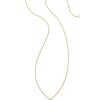 Kendra Scott Necklaces | Mommy & Me 18K Gold Vermeil Youth Stone Fern Short Pendant Necklace In Green Onyx