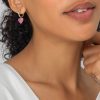 Kendra Scott Earrings | Ari Heart Silver Huggie Earrings In Ivory Mother-Of-Pearl