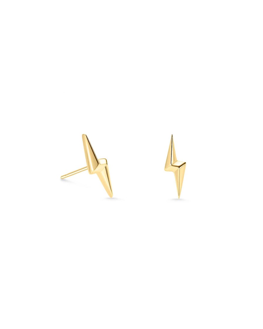 Kendra Scott Earrings | Lightning Bolt Mini Stud Earrings In 18K Gold Vermeil