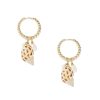 Kendra Scott Earrings | Oleana Gold Huggie Earrings In Spotted Shell