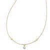 Kendra Scott Necklaces | Floating Lab Grown White Diamond Pendant Necklace In 14K Yellow Gold