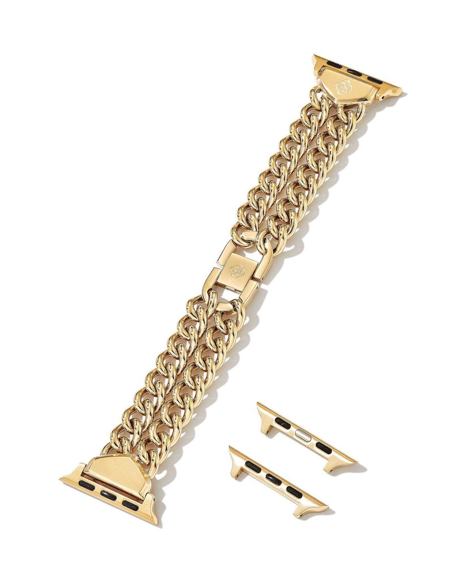 Kendra Scott Watches | Whitley Double Chain Watch Band In Gold Tone Stainless Steel