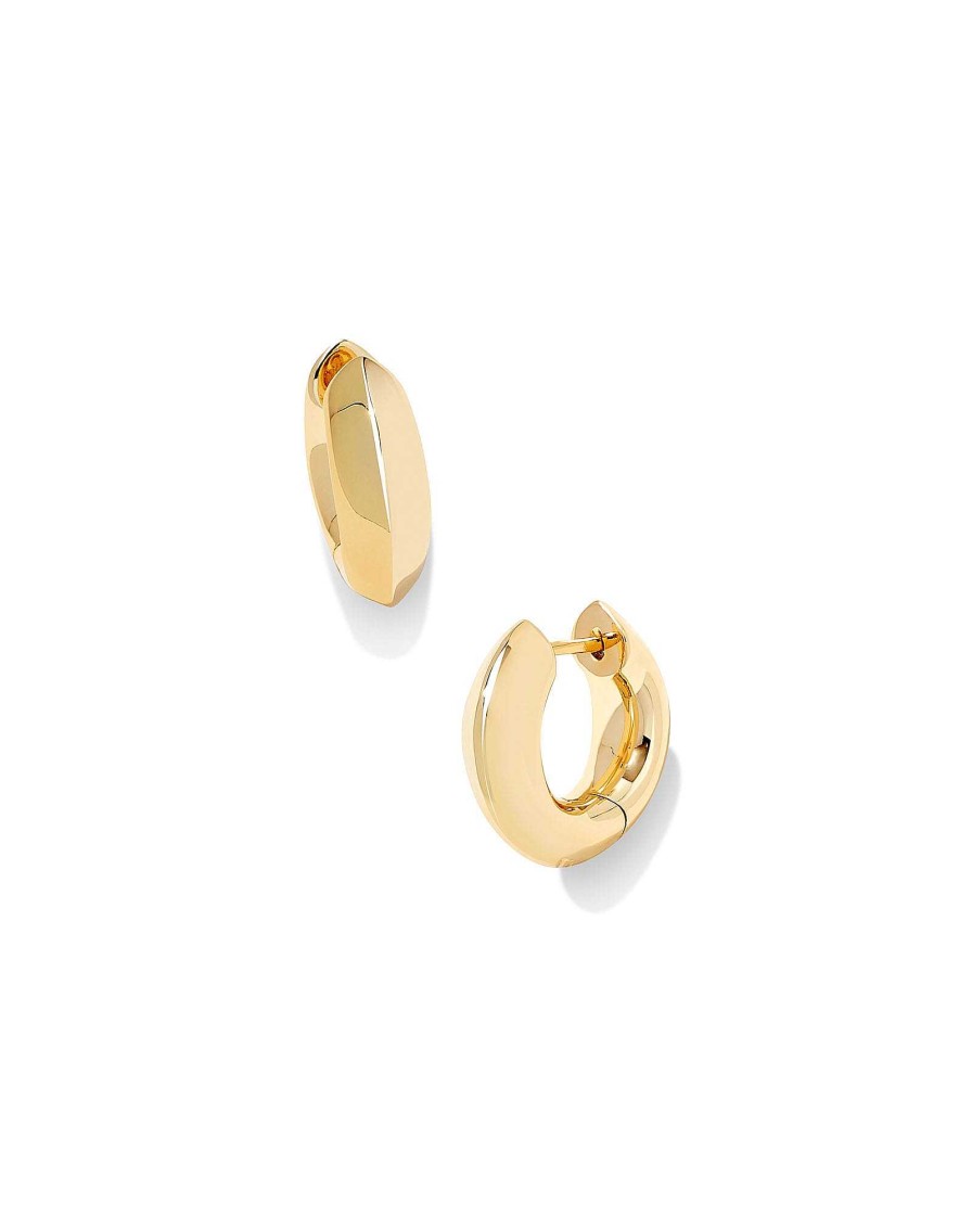 Kendra Scott Earrings | Mikki Metal Huggie Earrings In Gold