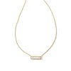 Kendra Scott Necklaces | Leanor Gold Short Pendant Necklace In Iridescent Drusy