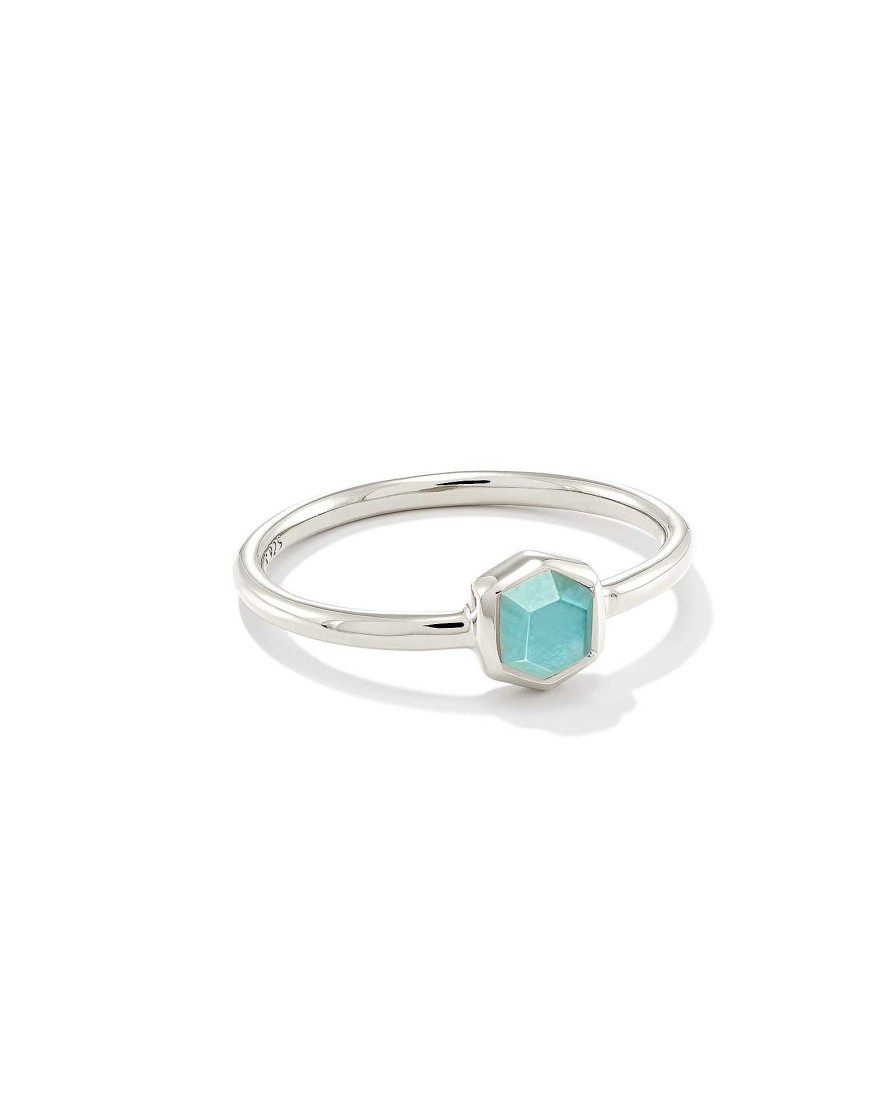 Kendra Scott Rings | Davie Sterling Silver Band Ring In Aquamarine