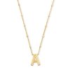 Kendra Scott Necklaces | Letter A Pendant Necklace In Gold