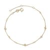 Kendra Scott Bracelets | Michelle 14K Yellow Gold Delicate Bracelet In White Diamond