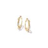 Kendra Scott Earrings | Willow 14K Yellow Gold Huggie Earrings In White Diamond