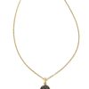 Kendra Scott Necklaces | Matilda 14K Yellow Gold Pendant Necklace In Black Diamond