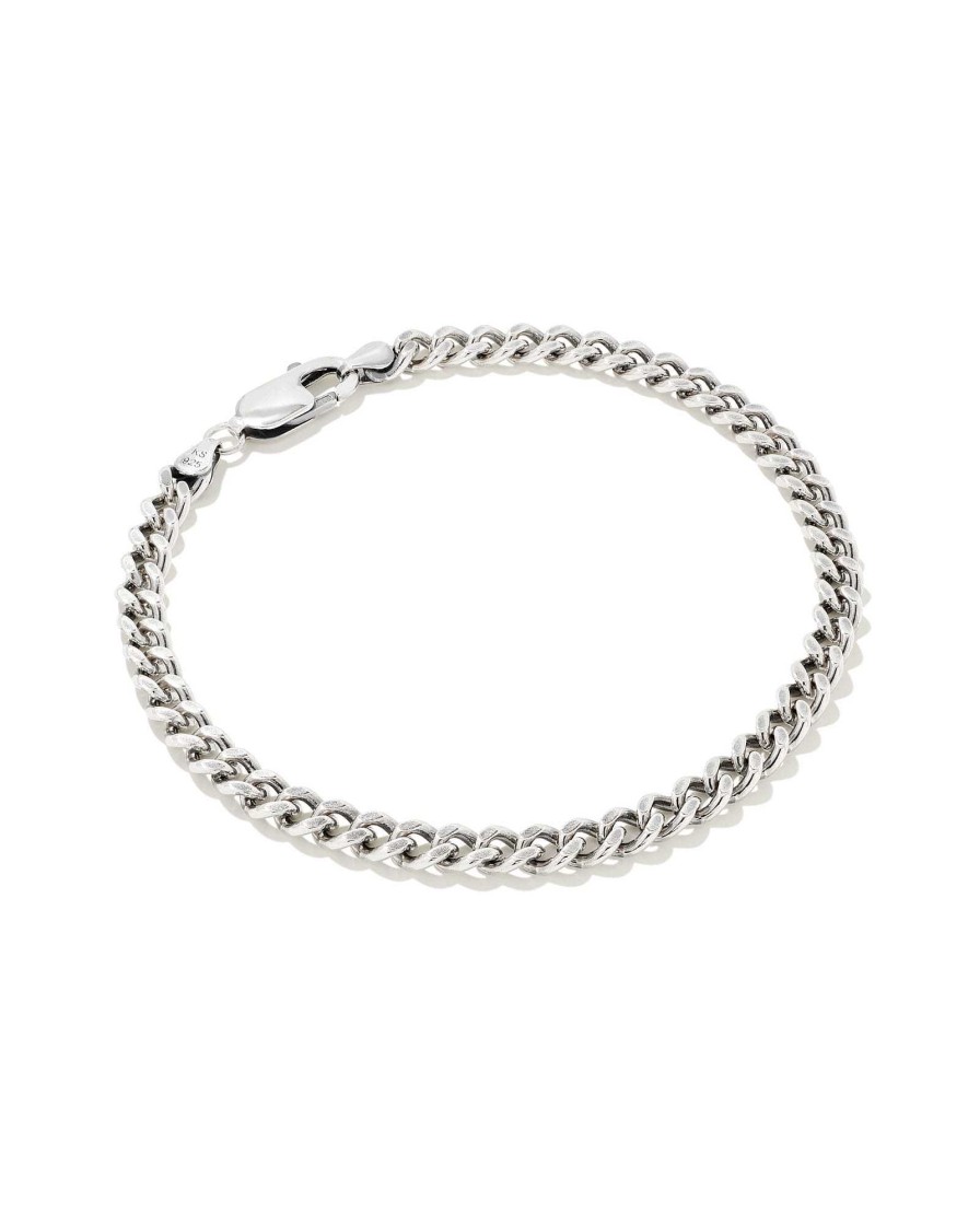 Kendra Scott Bracelets | Curb Chain Bracelet In Oxidized Sterling Silver