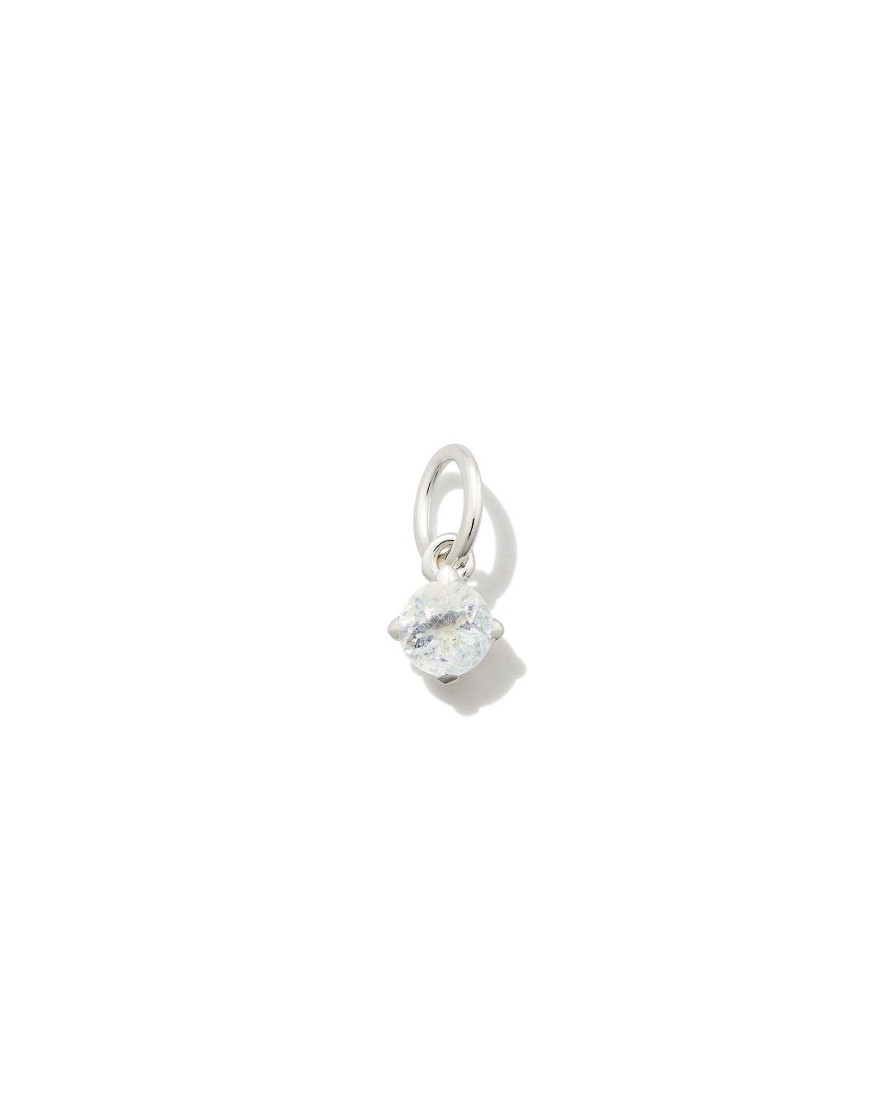 Kendra Scott Demi-Fine Jewelry | Blakely Sterling Silver Charm In Rainbow Moonstone