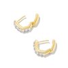 Kendra Scott Earrings | Davie 18K Gold Vermeil Huggie Earrings In White Topaz