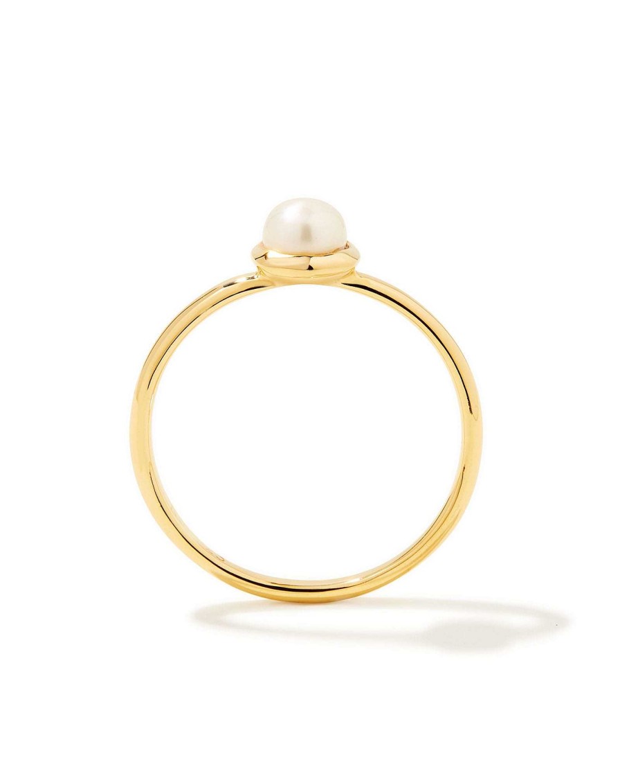 Kendra Scott Rings | Davie Pearl 18K Gold Vermeil Band Ring In White Pearl