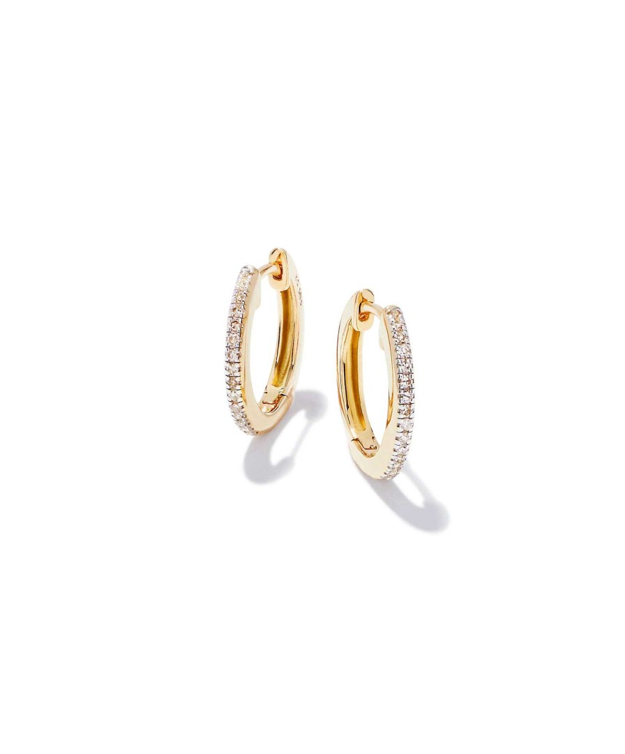 Kendra Scott Earrings | Penelope 20Mm Hoop Earrings In 14K Yellow Gold