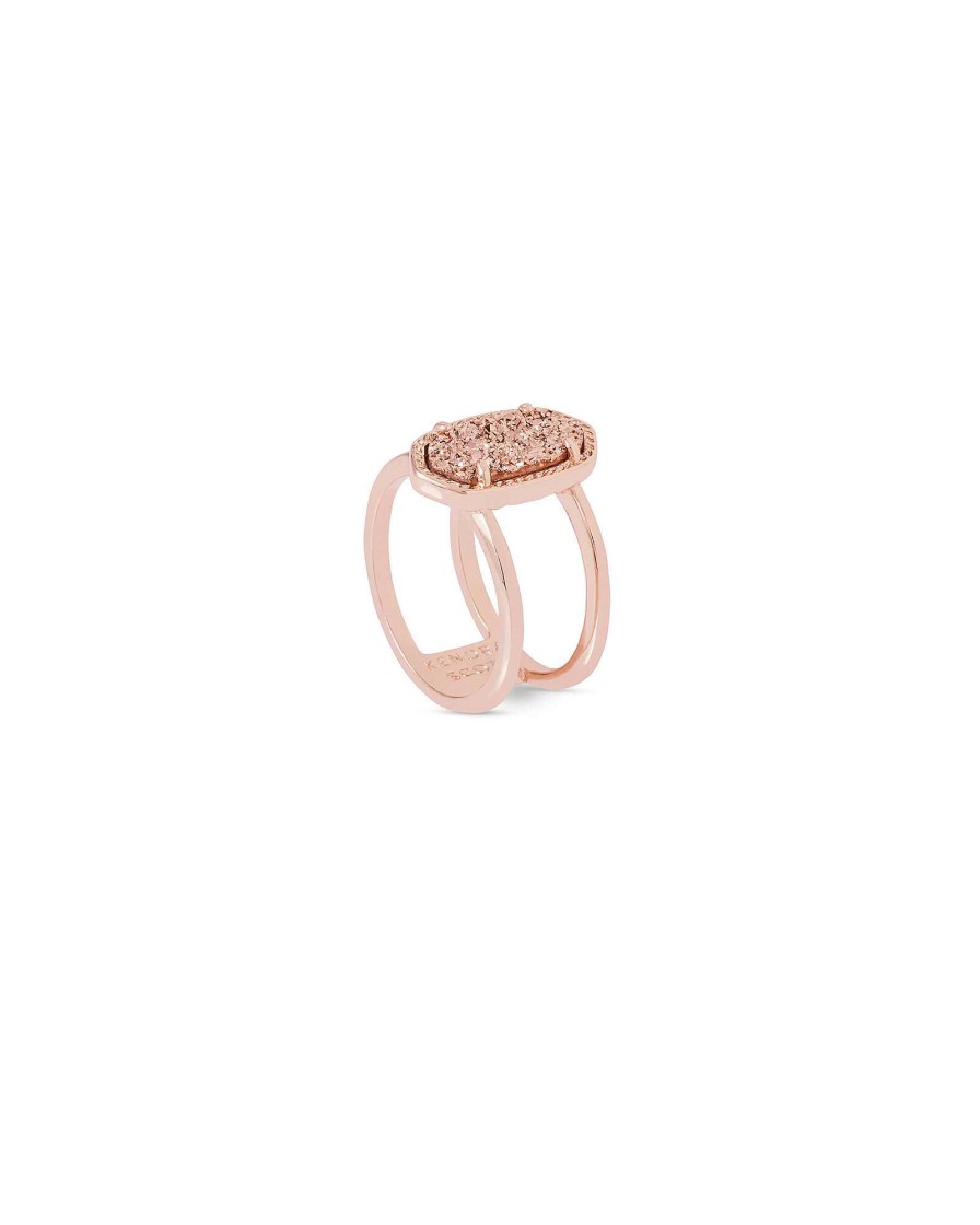 Kendra Scott Rings | Elyse Rose Gold Ring In Rose Gold Drusy