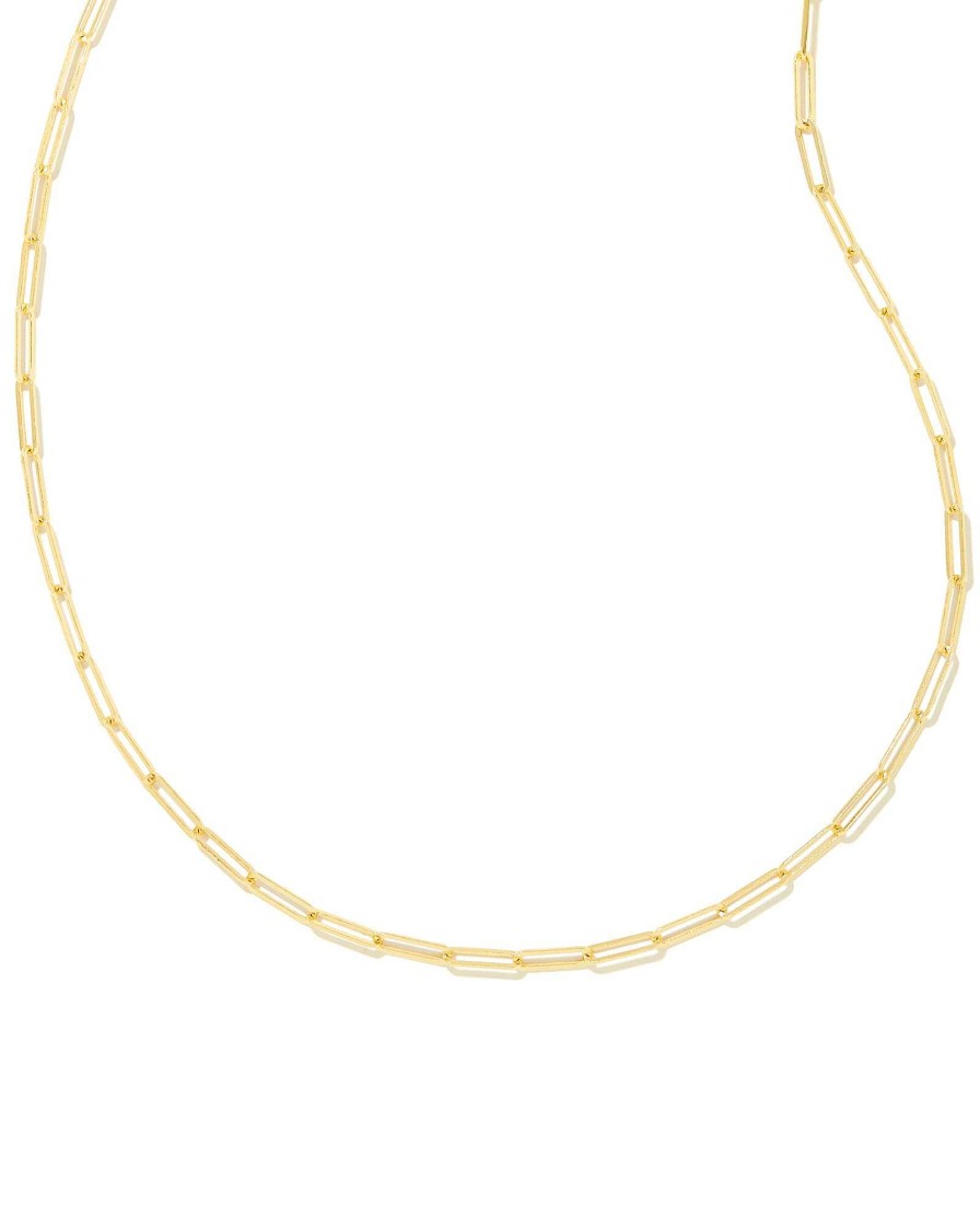 Kendra Scott Necklaces | Courtney Paperclip Necklace In Gold