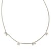 Kendra Scott Necklaces | Mama Script Strand Necklace In Silver