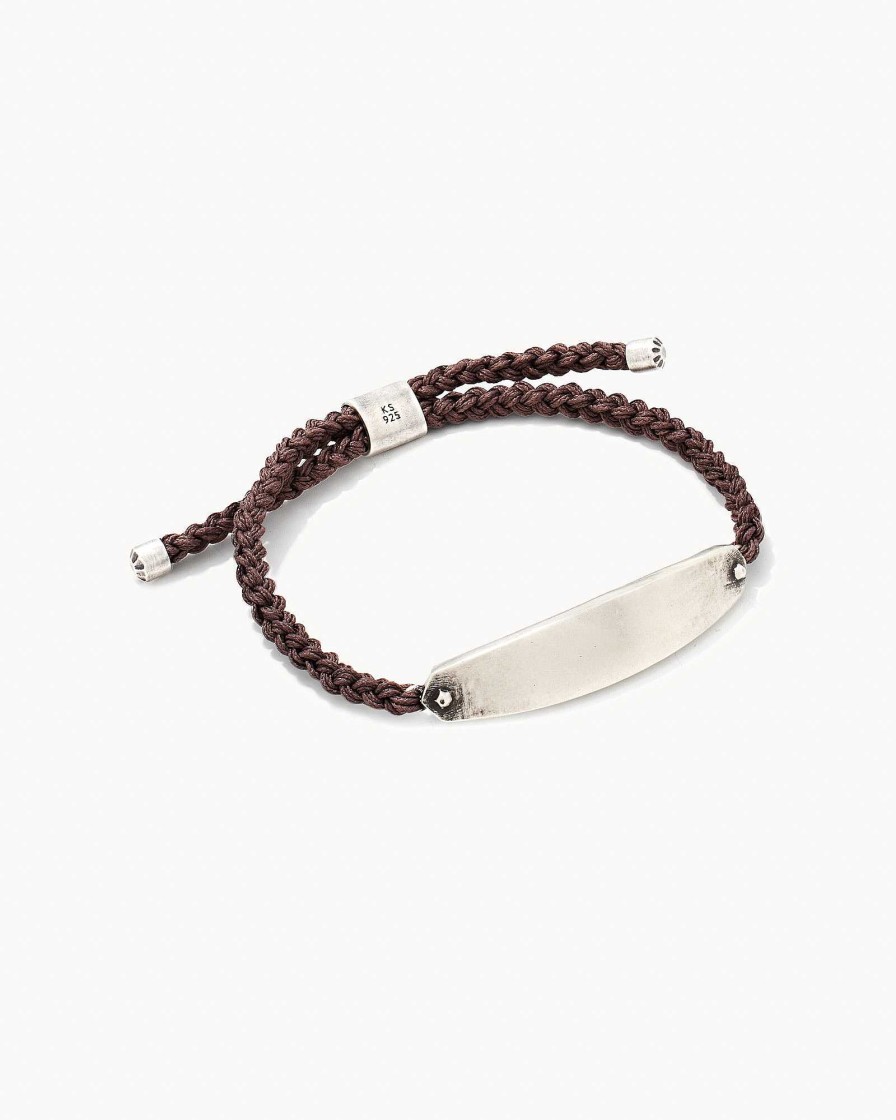 Kendra Scott Bracelets | Robert Oxidized Sterling Silver Corded Bracelet In Dark Taupe