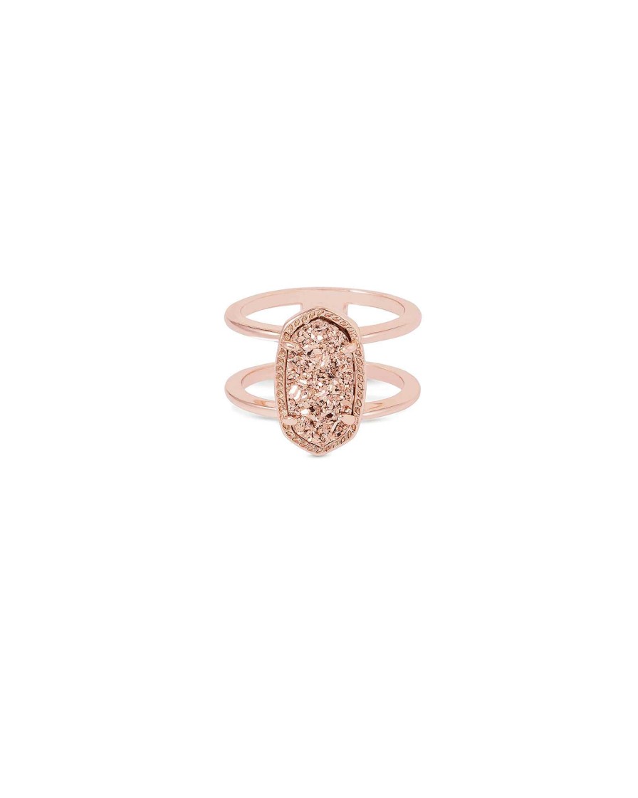 Kendra Scott Rings | Elyse Rose Gold Ring In Rose Gold Drusy