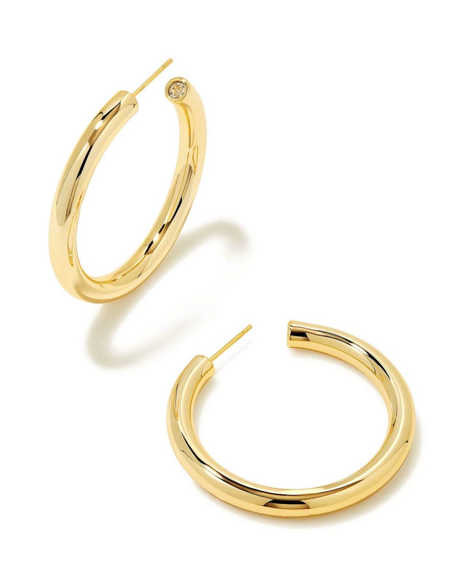 Kendra Scott Earrings | Colette Large Hoop Earrings In Gold