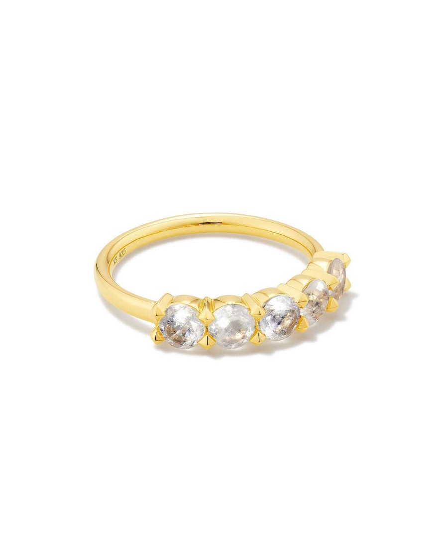 Kendra Scott Rings | Blakely 18K Gold Vermeil Band Ring In Rainbow Moonstone