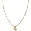 Kendra Scott Necklaces | Maisie 18K Gold Vermeil Pendant Necklace In Orange Citrine