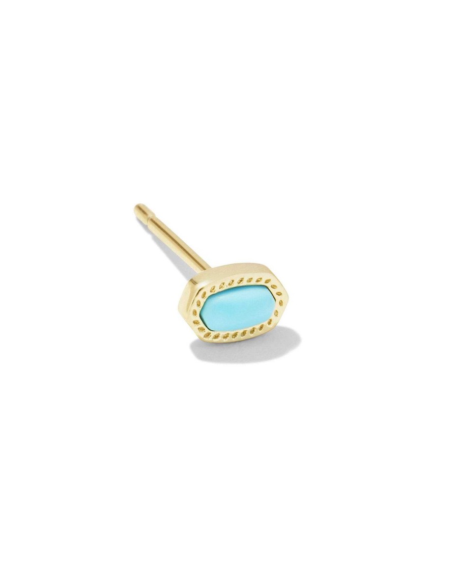 Kendra Scott Earrings | Elliot Gold Single Stud Earring In Turquoise Magnesite