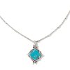 Kendra Scott Necklaces | Cass Vintage Silver Long Pendant Necklace In Variegated Dark Teal Magnesite