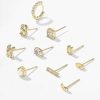 Kendra Scott Earrings | Austin Gold Single Stud Earring In White Crystal