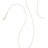 Kendra Scott Necklaces | Michelle 14K Yellow Gold Pendant Necklace In White Diamond