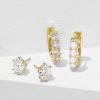 Kendra Scott Earrings | Chandler Gold Huggie And Stud Earring Set Of 2 In White Opalite Mix